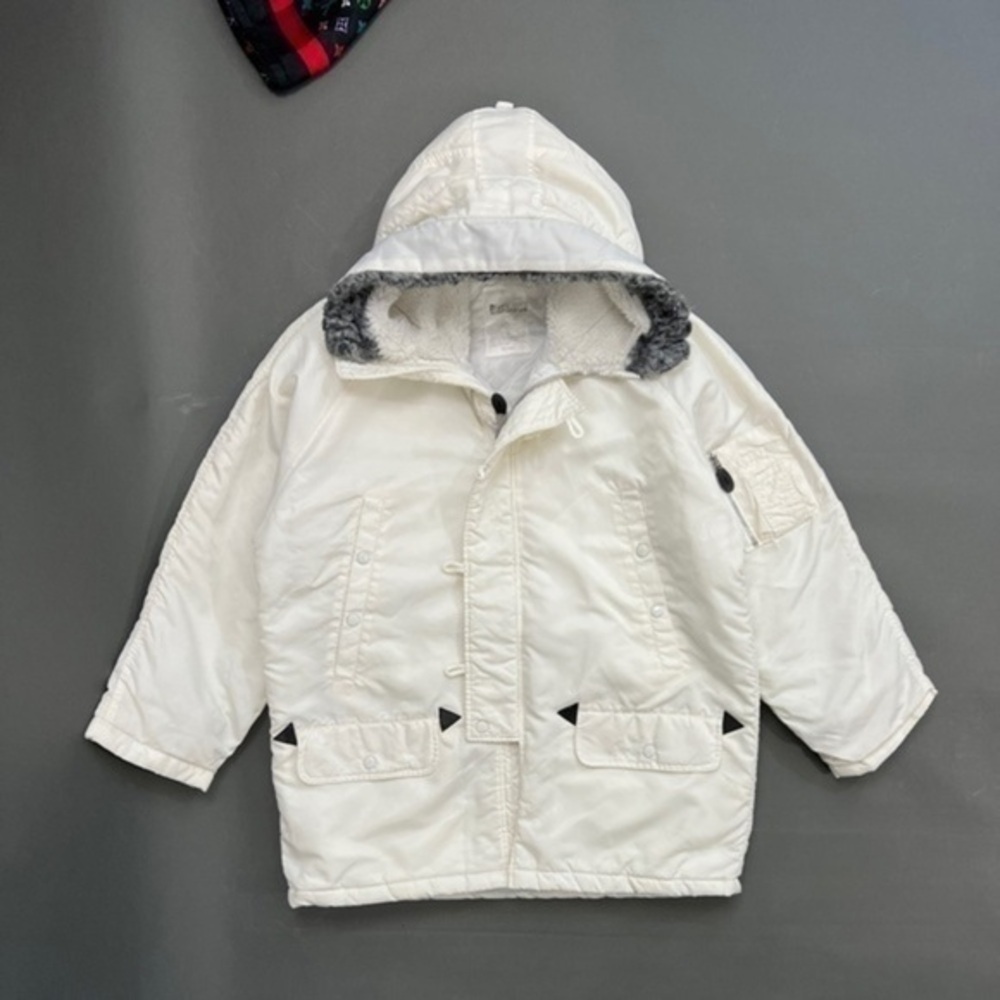 Japanese Military Fur Lined Zip Puffer Flight Jacket - Picture 2 of 16